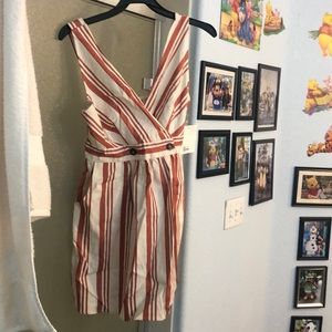 Ivory/Rust Woven Dress